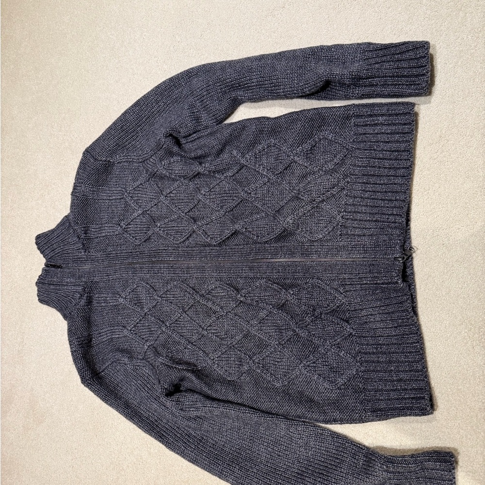 Like new Banana Republic Men's Charcoal Zip-Up Sweater
